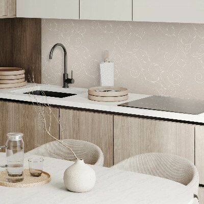 Pvc wall panel square Fragile spirals surrounded by leaves