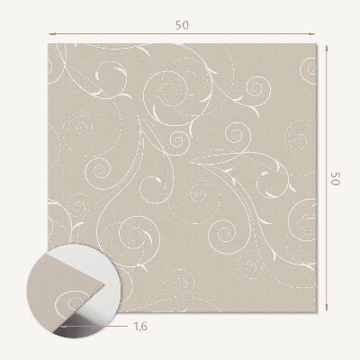 Pvc wall panel square Fragile spirals surrounded by leaves