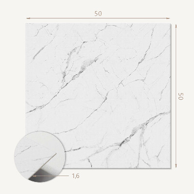 Wall panel square Marble style with pronounced veins