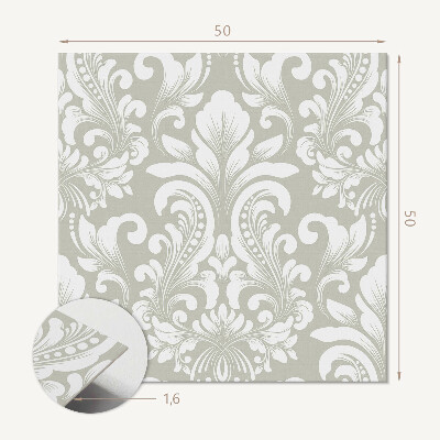 Pvc wall panel square Decorative plant patterns with ornaments