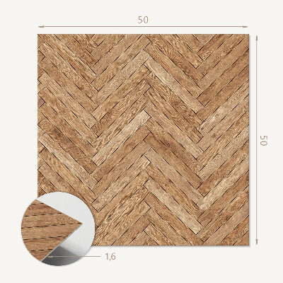 Wall panel square Herringbone pattern with plank effect