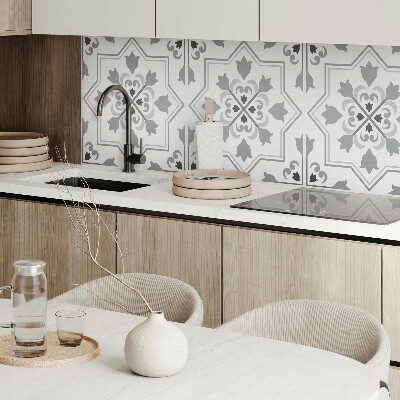 Pvc wall panel square Floral accents in a stylish edition