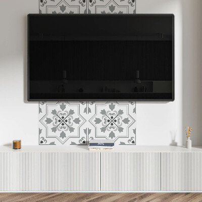 Pvc wall panel square Floral accents in a stylish edition