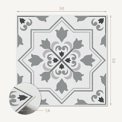 Pvc wall panel square Floral accents in a stylish edition