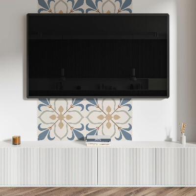 Pvc wall panel square Leafy floral design