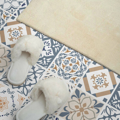 Pvc wall panel square Stylish mosaic tiles in a grid pattern