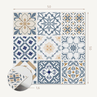Pvc wall panel square Stylish mosaic tiles in a grid pattern