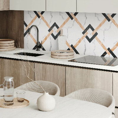 Wall panel square Marble patterns in geometric style