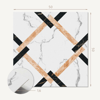 Wall panel square Marble patterns in geometric style