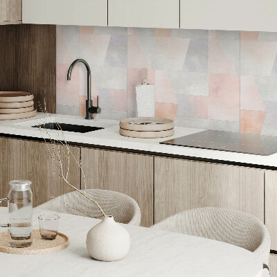 Wall panel square Pastel geometric shapes