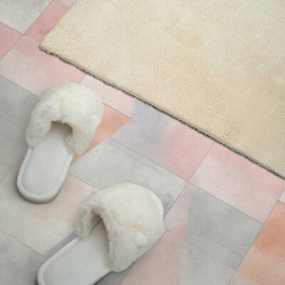 Wall panel square Pastel geometric shapes