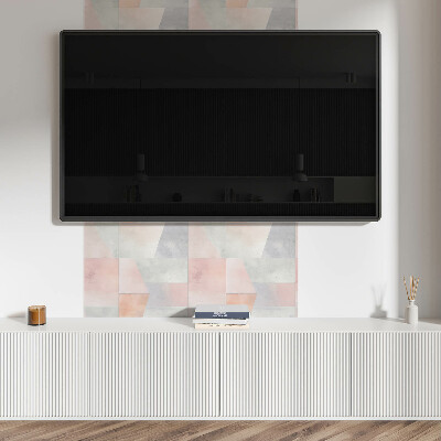 Wall panel square Pastel geometric shapes