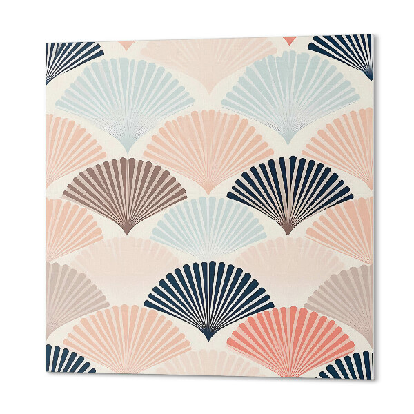 Pvc wall panel square Waves with a fan accent