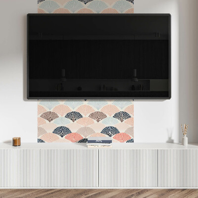 Pvc wall panel square Waves with a fan accent