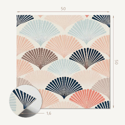 Pvc wall panel square Waves with a fan accent
