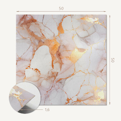 Wall panel square Elegant marble pattern with veins