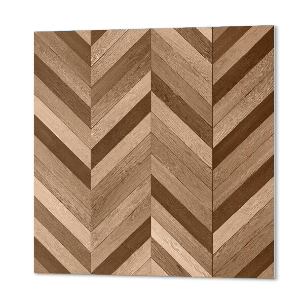 Wall panel square Wooden herringbone in classic style