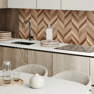 Wall panel square Wooden herringbone in classic style