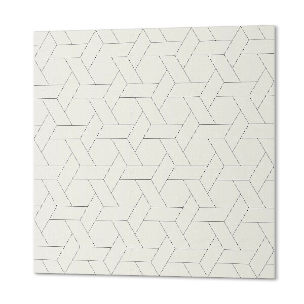 Wall panel square Geometry in hexagonal style