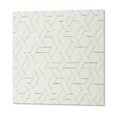 Wall panel square Geometry in hexagonal style