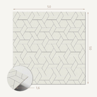 Wall panel square Geometry in hexagonal style