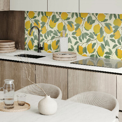 Wall paneling Lemon-style plant pattern