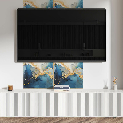 Wall paneling Abstraction with wavy shapes