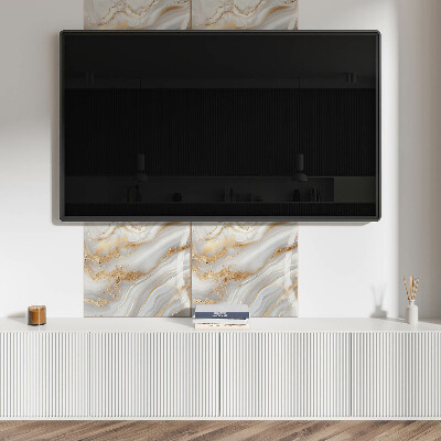 Wall panel square Details in abstract waves