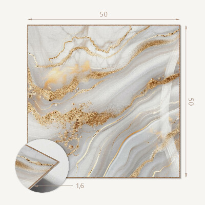Wall panel square Details in abstract waves