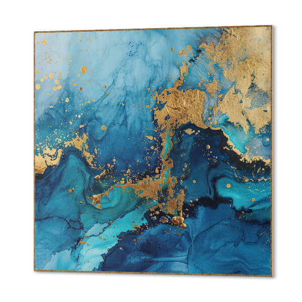 Wall panel square Water inspired abstraction