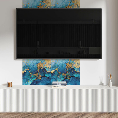 Wall panel square Water inspired abstraction