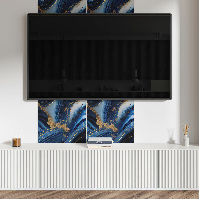 Pvc wall panel square Abstract style wavy pattern