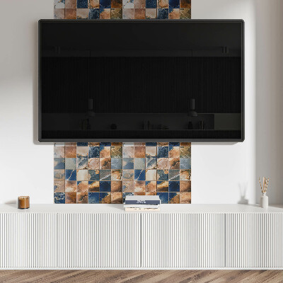 Pvc wall panel square Stone patterns in a mosaic style