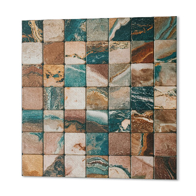 Wall panel square Mosaic tiles in a natural look