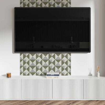 Wall paneling Design with triangles in a geometric style