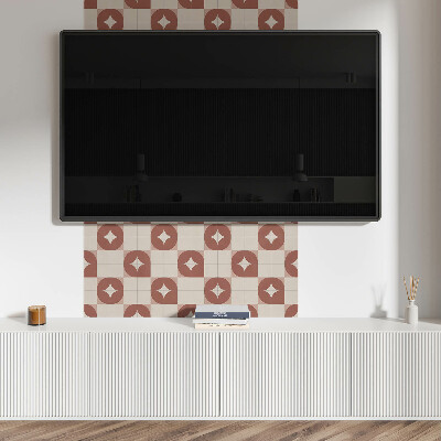 Wall panel square Round pattern in geometric style