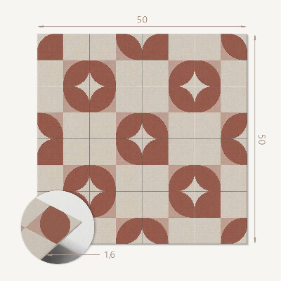 Wall panel square Round pattern in geometric style