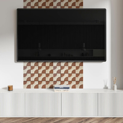 Pvc wall panel square Stylish geometric motifs