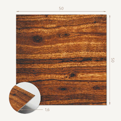 Wall panel square Stylish wooden motif
