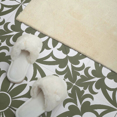 Wall paneling Plant motif with flowers and leaves