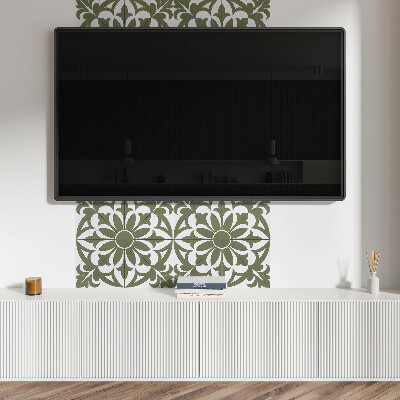 Wall paneling Plant motif with flowers and leaves