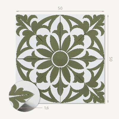 Wall paneling Plant motif with flowers and leaves