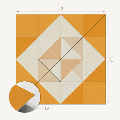Pvc wall panel square Rhombus geometry in an attractive version