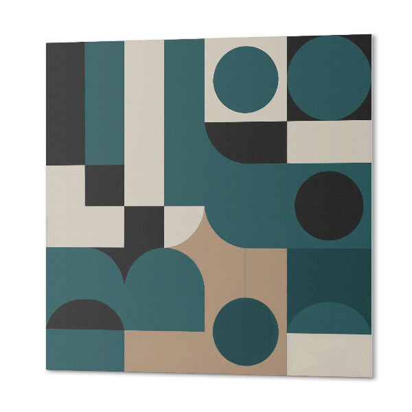 Wall panel square Intriguing shapes in an abstract composition