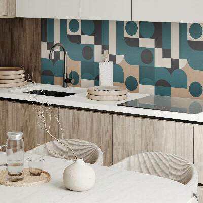 Wall panel square Intriguing shapes in an abstract composition