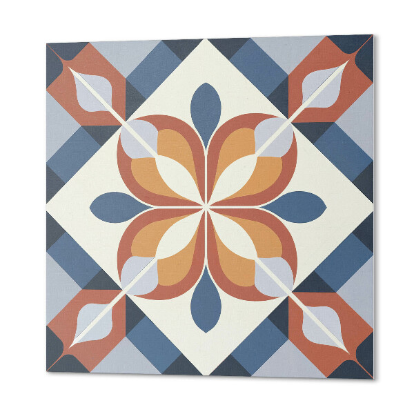 Pvc wall panel square Stylish geometric floral pattern