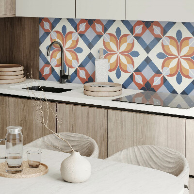 Pvc wall panel square Stylish geometric floral pattern