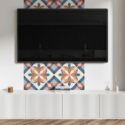 Pvc wall panel square Stylish geometric floral pattern