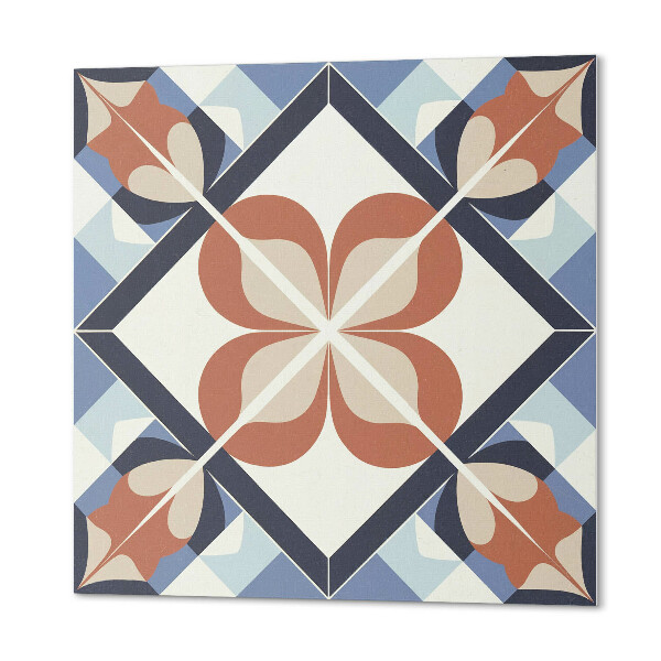 Wall paneling Balanced floral motif in geometric arrangement