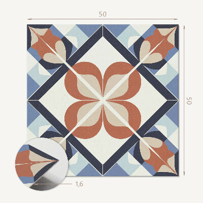 Wall paneling Balanced floral motif in geometric arrangement